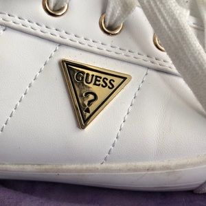guess white gold sneakers